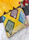 JK 118 Chinon Silk Thread Work Saree Wholesale Clothing Suppliers In India